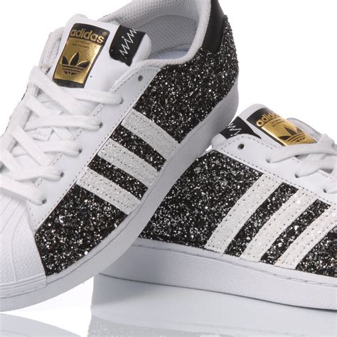 adidas superstar glitter damen schuhe|Adidas Superstar white black glitter.